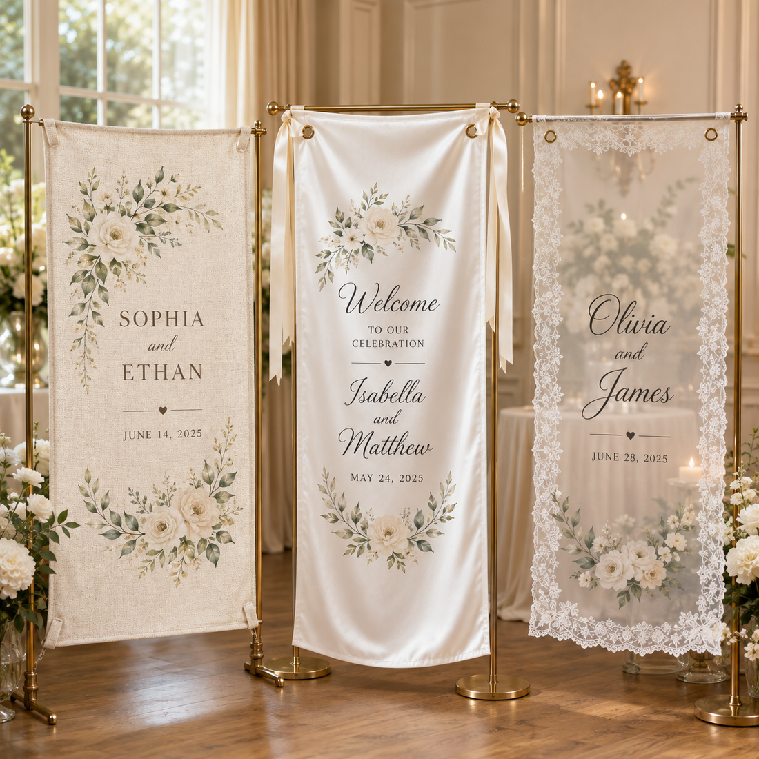 Linen vs Satin vs Lace Banners: Which Is Best for Your Event?