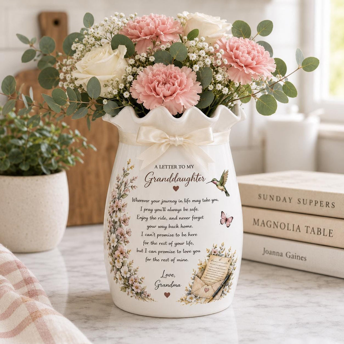 Personalized Family Flower Vase Gift Ideas for Moms and Grandmas
