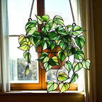 Pothos Plant Suncatcher: Faux Acrylic Window Hanging – main product view
