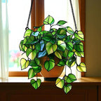 Pothos Plant Suncatcher: Faux Acrylic Window Hanging – product photo 2