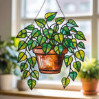 Pothos Plant Suncatcher: Faux Acrylic Window Hanging – product photo 6
