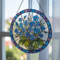 Personalized Forget-Me-Not Suncatcher: Floral Window Decor, Acrylic Glass - product image 1