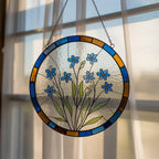 Personalized Forget-Me-Not Suncatcher: Floral Window Decor – product photo 4