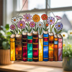 Flower Book Suncatcher: Custom Acrylic Window Hanging – main product view