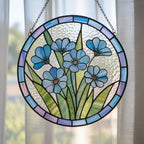 Personalized Forget-Me-Not Suncatcher: Floral Window Decor – product photo 2