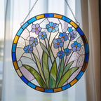 Personalized Forget-Me-Not Suncatcher: Floral Window Decor – product photo 6