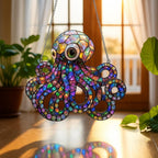 Stained Acrylic Octopus Suncatcher - Nautical Window Decor – main product view