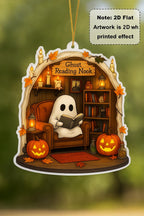 Personalized Ghost Reading Book Ornament – main product view
