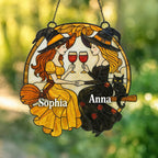 Witch Suncatcher: Acrylic Faux Stained Glass – main product view