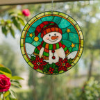 Acrylic Snowman Suncatcher, Holiday Window Decoration – main product view