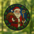 Acrylic Stained Glass Christmas Tree Suncatcher: Holiday Window Decor – product photo 2