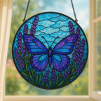 Blue Butterfly Acrylic Suncatcher – main product view