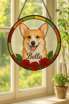 Custom Pet Portrait Suncatcher, Acrylic Stained Glass Memorial – product photo 4