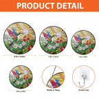Wildflower Glass Suncatcher: Vibrant Floral Window Decor – product photo 3