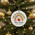 Personalized Teacher Christmas Ornament, Custom Ceramic Keepsake - product image 1