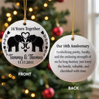 Personalized 14th Anniversary Ornament – main product view