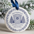Personalized Ceramic First Home Christmas Ornament – main product view