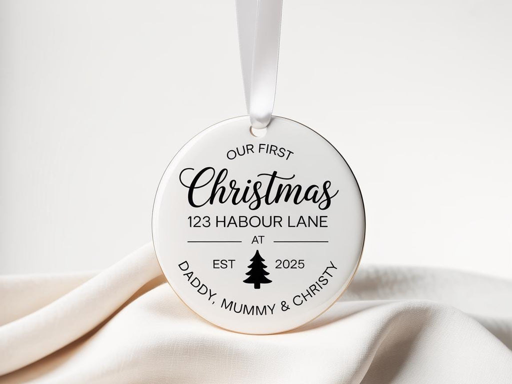 Personalized New Home Christmas Ornament: Custom Ceramic Keepsake - product image 1
