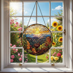 Stained Glass Floral Suncatcher – main product view