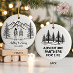 Personalized Adventure Couple Ornament – main product view
