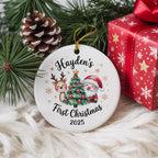 Personalized Baby's First Christmas Ceramic Ornament – main product view