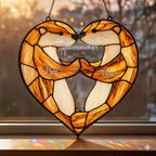 2D Flat Personalized Otter Couple ACRYLIC Suncatcher – product photo 2