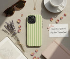 Personalized Pastel Striped Phone Case, Minimal Aesthetic Protective Cover for Iphone 17 16 Promax Samsung Google Pixel, Gift for Her
