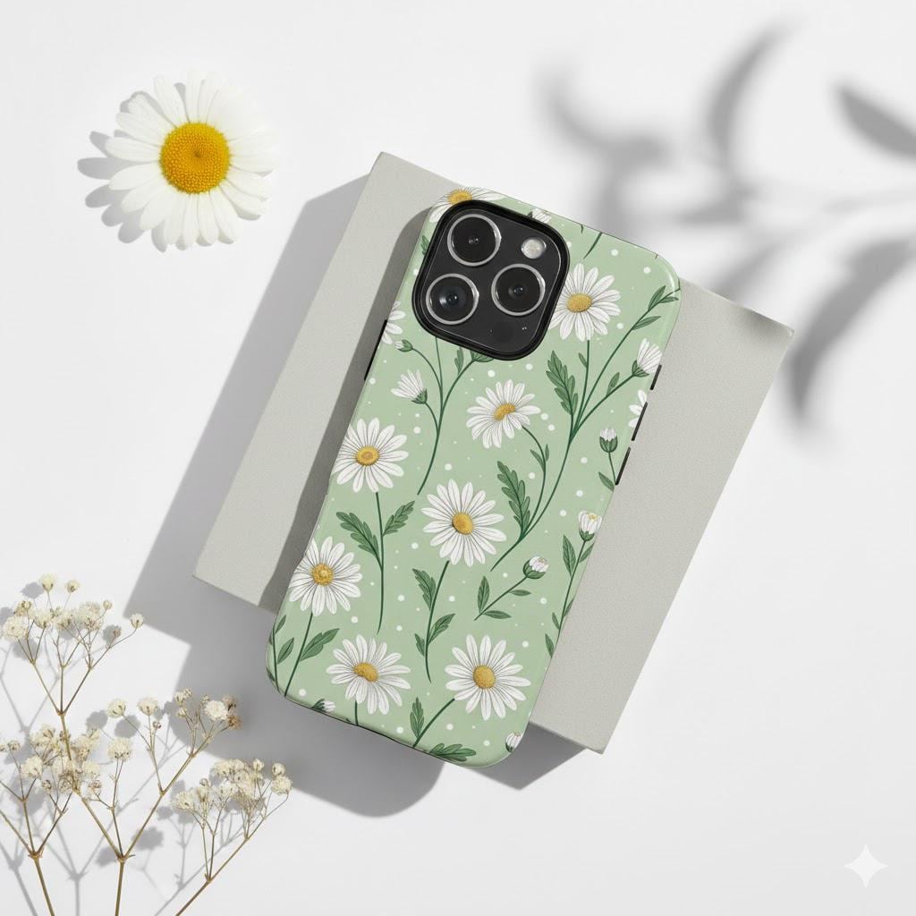 Vintage Floral Pattern Phone Case, Cottagecore Style