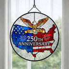 American Eagle 250th Anniversary Acrylic Suncatcher, USA 1776–2026 Patriotic Window Decor