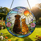 Custom Dog Cat Suncatcher, Stained Glass Pet Ornament – product photo 4