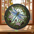 Personalized Dragonfly Stained Glass Suncatcher, Nature Window Art - product image 1