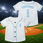 Personalized Kids Baseball Jersey, Custom Toddler Youth First Birthday Shirt – product photo 9