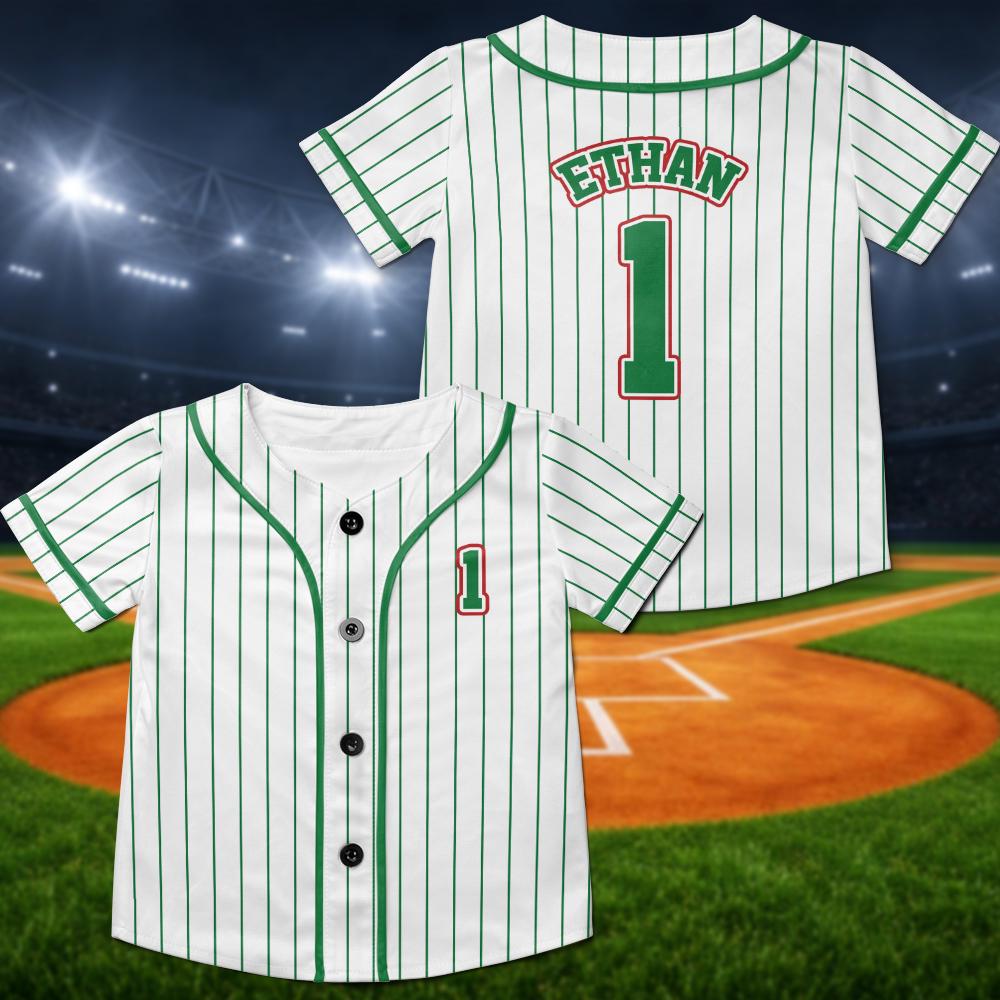 Custom Kids Baseball Jersey, First Birthday Outfit, Boys Girls Shirt - product image 9