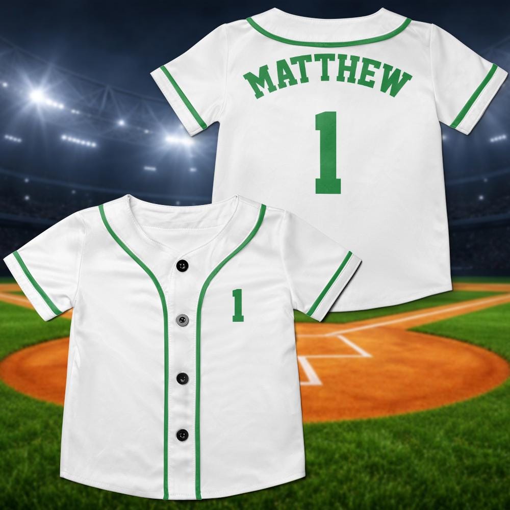 Custom Baseball Jersey, Kids First Birthday Outfit, Matching Family Baseball Shirt - product image 9