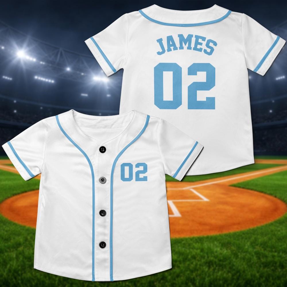 Custom Baseball Jersey, Kids First Birthday Outfit, Matching Family Baseball Shirt - product image 7