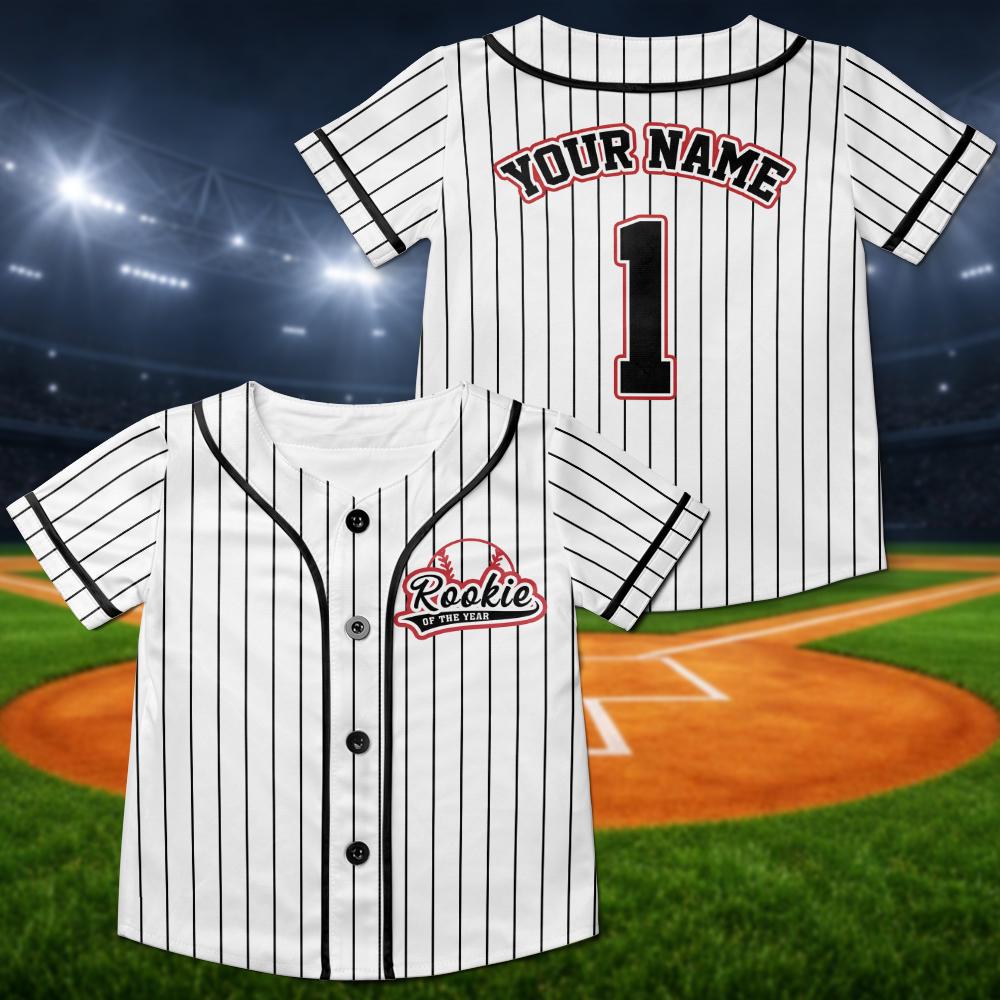 Personalized Rookie Of The Year Baseball Jersey, Kids 1st Birthday Outfit, Family Baseball Shirt - product image 6