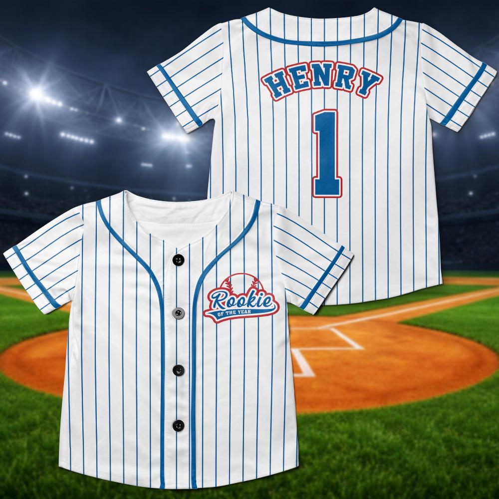 Personalized Rookie Of The Year Baseball Jersey, Kids 1st Birthday Outfit, Family Baseball Shirt - product image 8