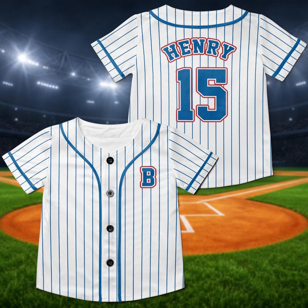 Custom Baseball Jersey, First Birthday Outfit, Toddler Boys Girls Athletic Wear - product image 5