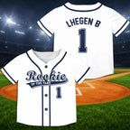 Personalized Rookie Of The Year Baseball Jersey, Kids First Birthday Outfit – product photo 4