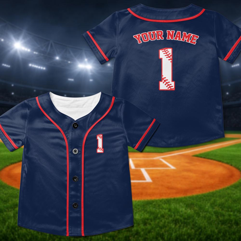 Personalized Kids Baseball Jersey, First Birthday Toddler Shirt, Family Matching Outfit - product image 6