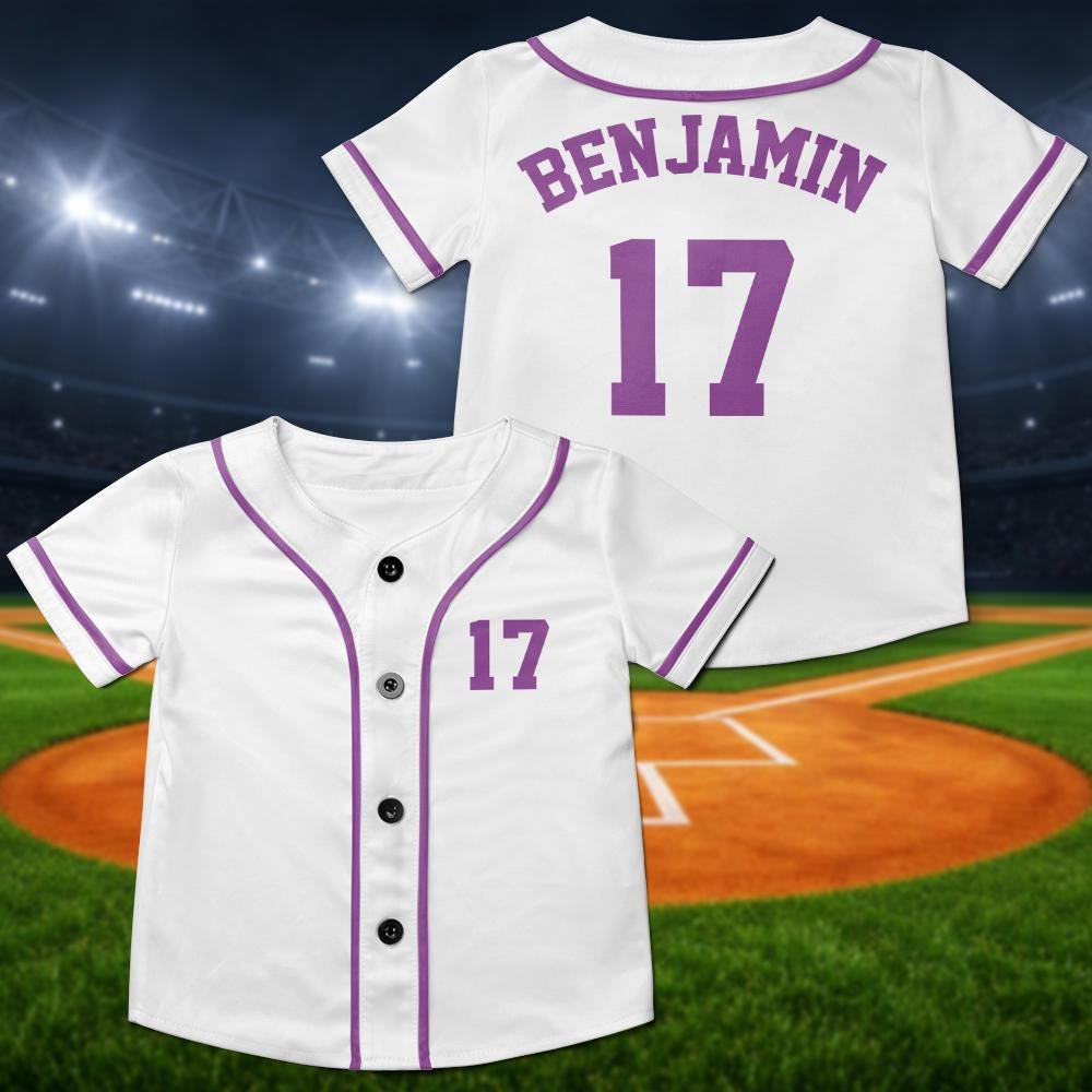 Custom Baseball Jersey, Kids First Birthday Outfit, Matching Family Baseball Shirt - product image 10