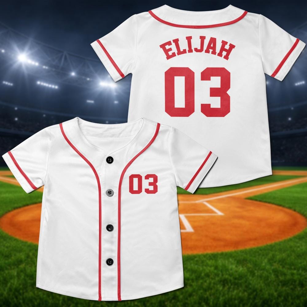 Custom Baseball Jersey, Kids First Birthday Outfit, Matching Family Baseball Shirt - product image 8