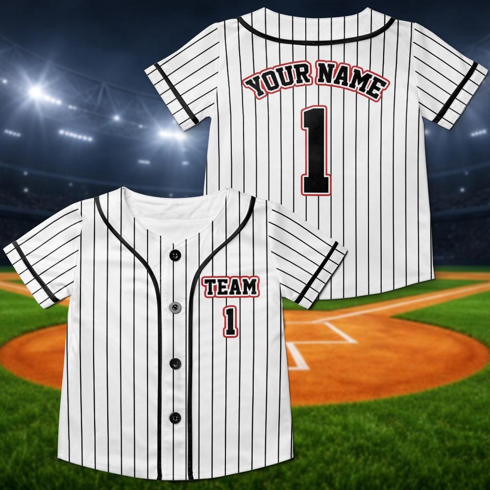 Custom Baseball Jersey, Personalized Team Shirt, Youth Adult Toddler Outfit - product image 5