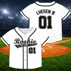 Personalized Rookie Of The Year Baseball Jersey, Kids First Birthday Outfit – product photo 8