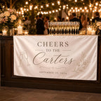 Personalized Cheers Wedding Bar Banner – product photo 3