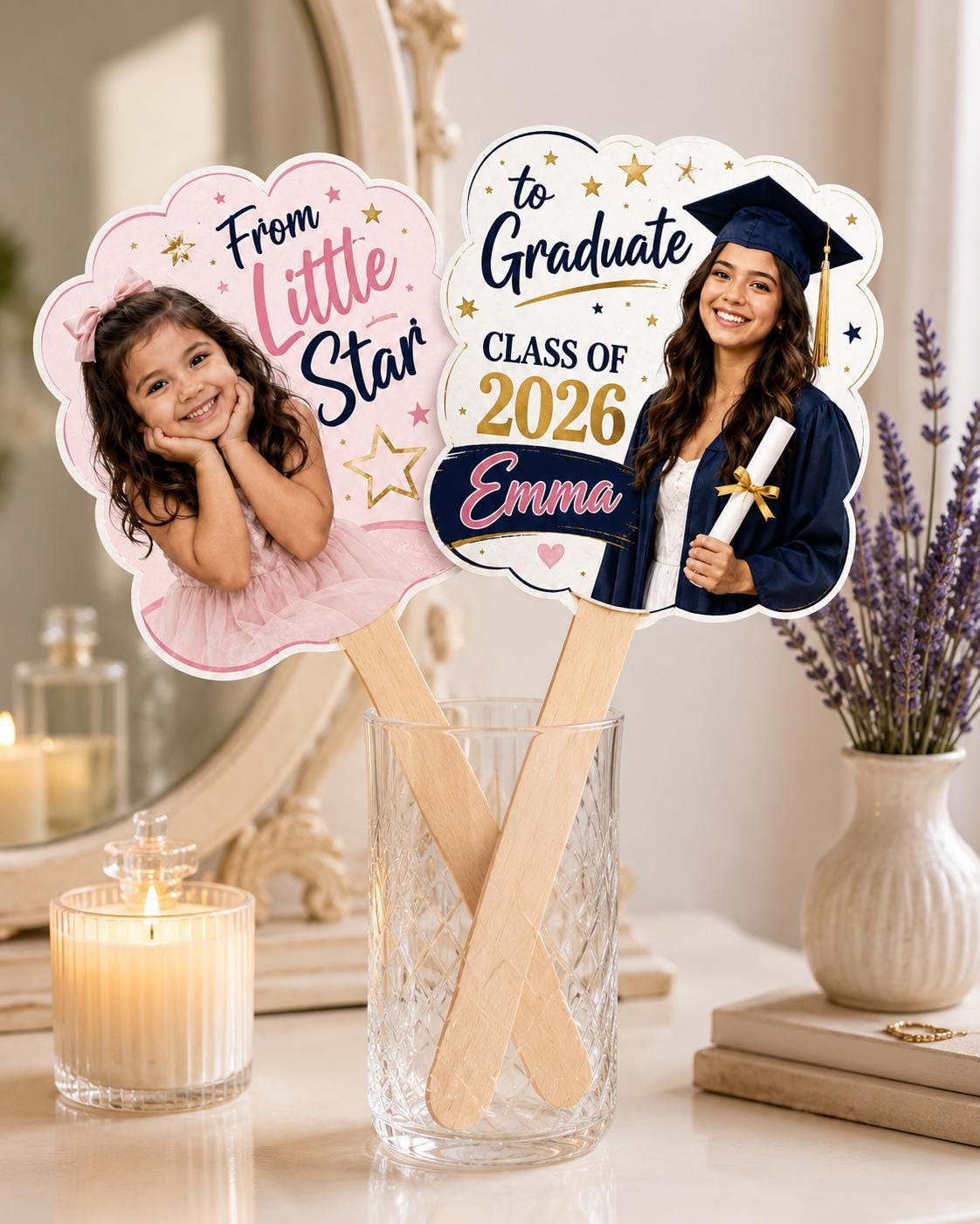 Custom Graduation Photo Fan, Class of 2026 Keepsake Prop - product image 5