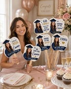Custom Photo Graduation Fan, Class of 2026 Grad Squad Prop – product photo 9