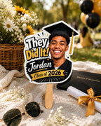 Custom Graduation Photo Fan, Class of 2026 Party Prop – product photo 2
