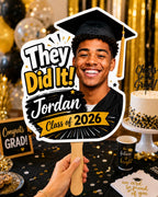 Custom Graduation Photo Fan, Class of 2026 Party Prop – product photo 10