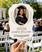 Elegant Graduation Photo Fan – main product view